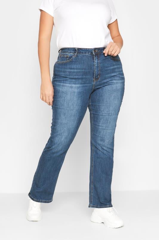 Evans LTS PREMIUM Tall Mid Blue Stretch Straight Leg Jeans