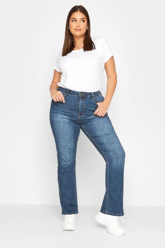 evans LTS PREMIUM Tall Mid Blue Stretch Straight Leg Jeans