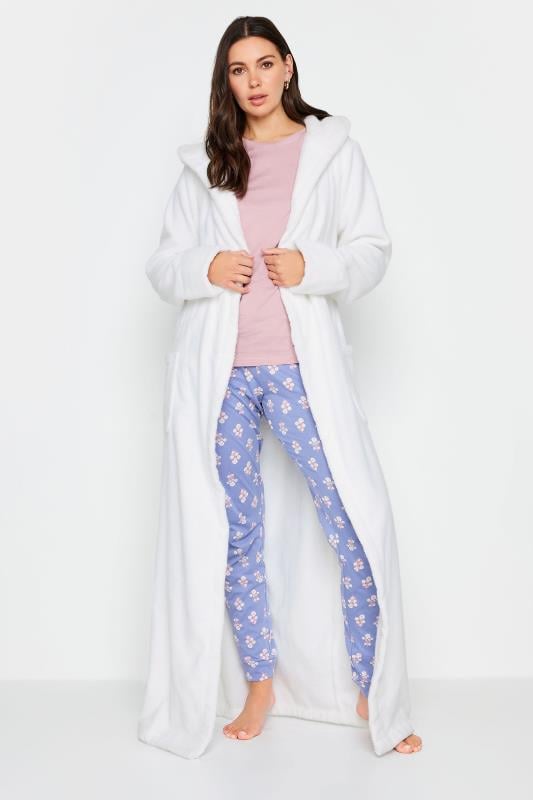 Evans LTS PREMIUM Tall White Cotton Towelling Maxi Robe