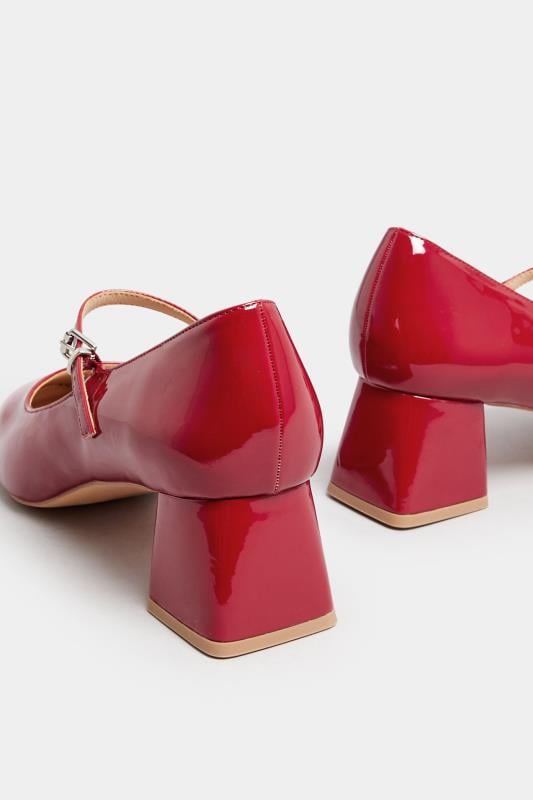 Evans LTS Red Patent Mary Jane Heels In Standard Fit