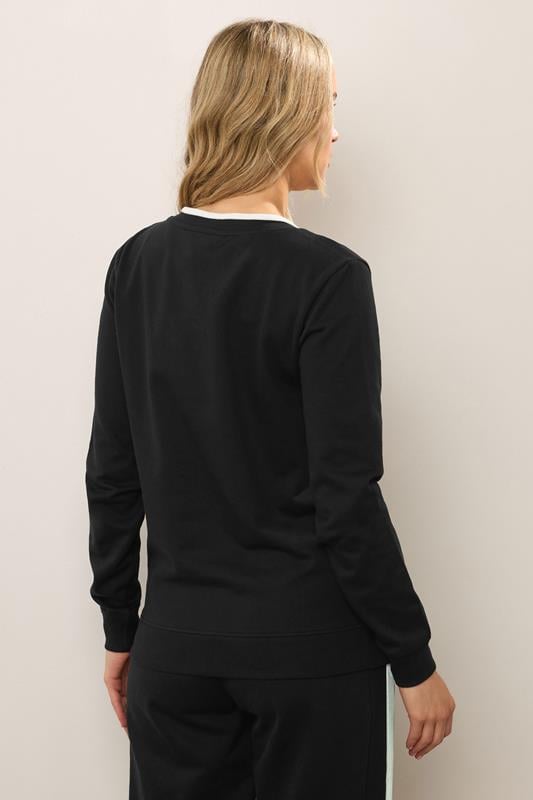 Evans LTS Tall Black Contrast Ribbed Trim Sweatshirt