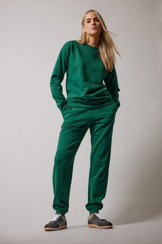 Evans LTS Tall Dark Green Cuffed Drawstring Joggers