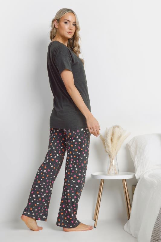 Evans LTS Tall Grey 'Manifest Your Dreams' Star Slogan Pyjama Set