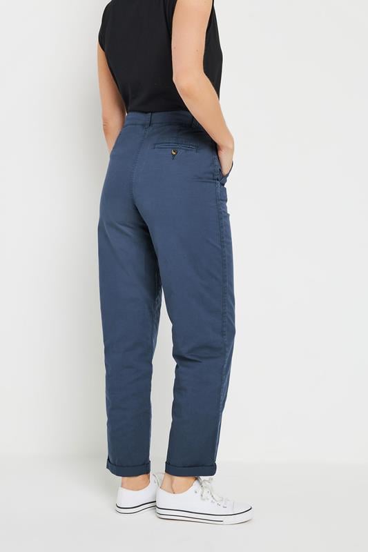 Evans LTS Tall Navy Blue Cotton Straight Leg Chino Jeans