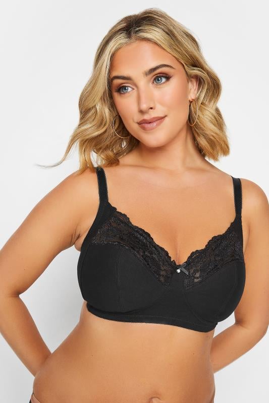 Evans YOURS 2 PACK Black & White Non-Padded Non-Wired Full Cup Bras