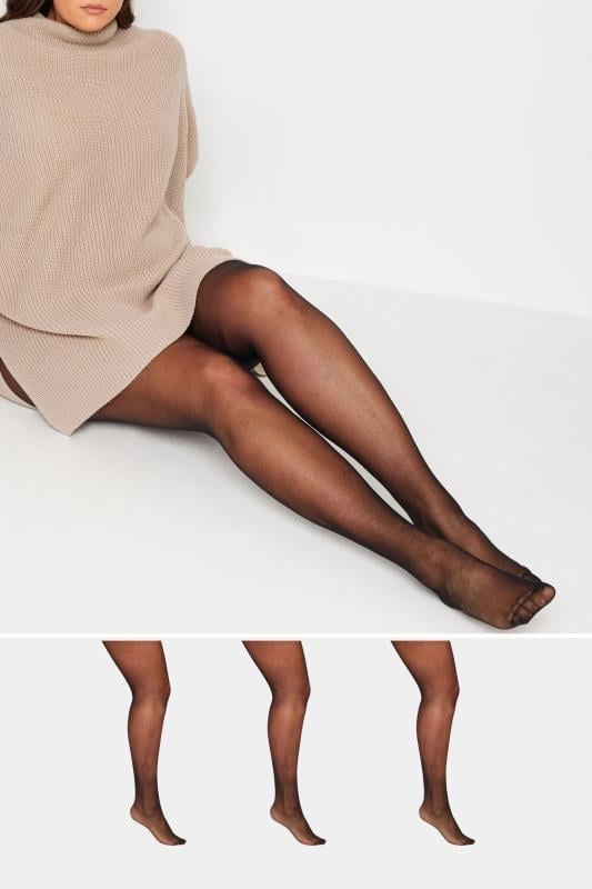 Evans Yours 3 PACK Black 20 Denier Ladder Resist Tights