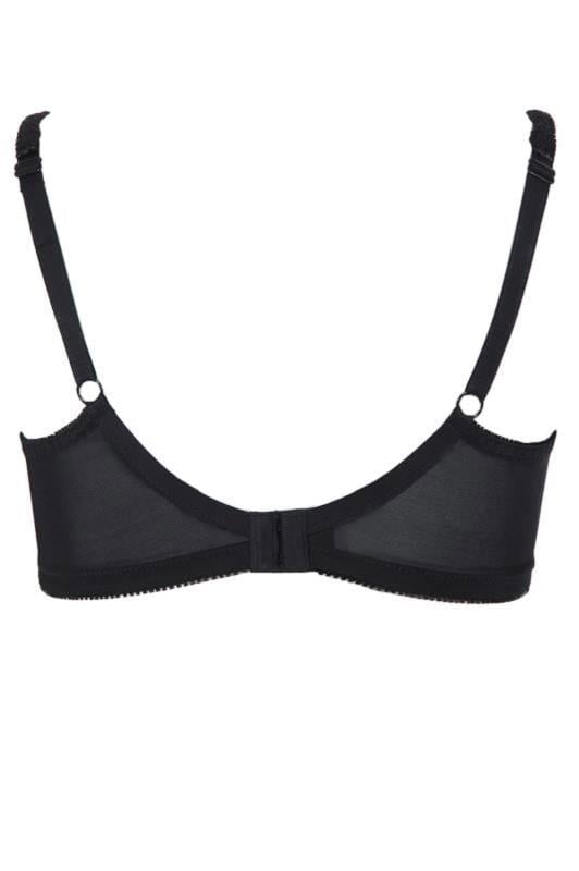 Evans YOURS Black Hi Shine Lace Non-Padded Non-Wired Full Cup Bra
