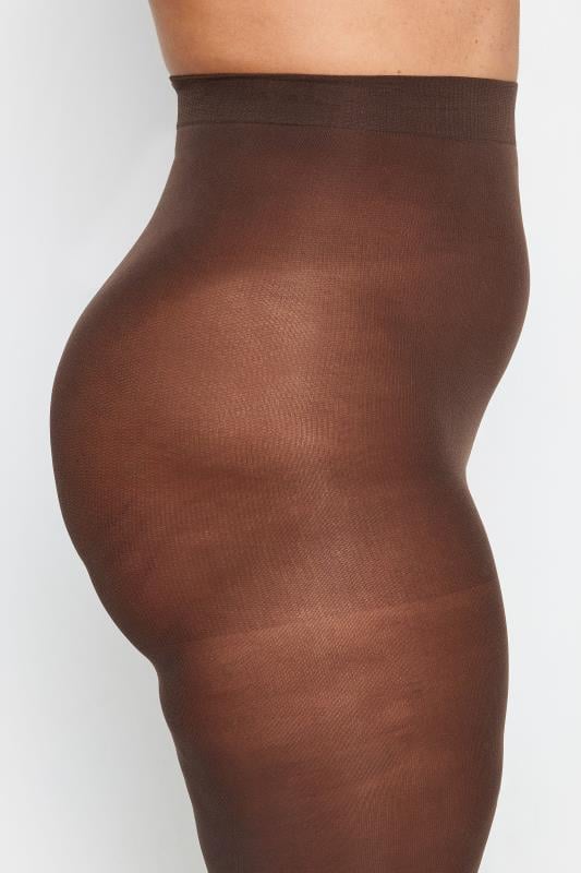 Evans Yours Chocolate Brown 50 Denier Microfibre Premium Tights