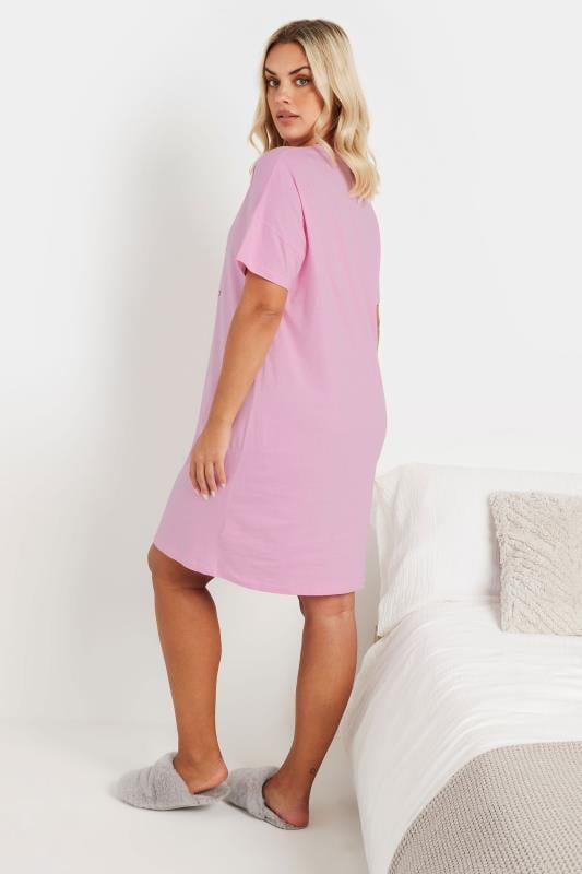 Evans YOURS Curve 2 PACK Pink 'The Dream Starts Here' Nightdresses