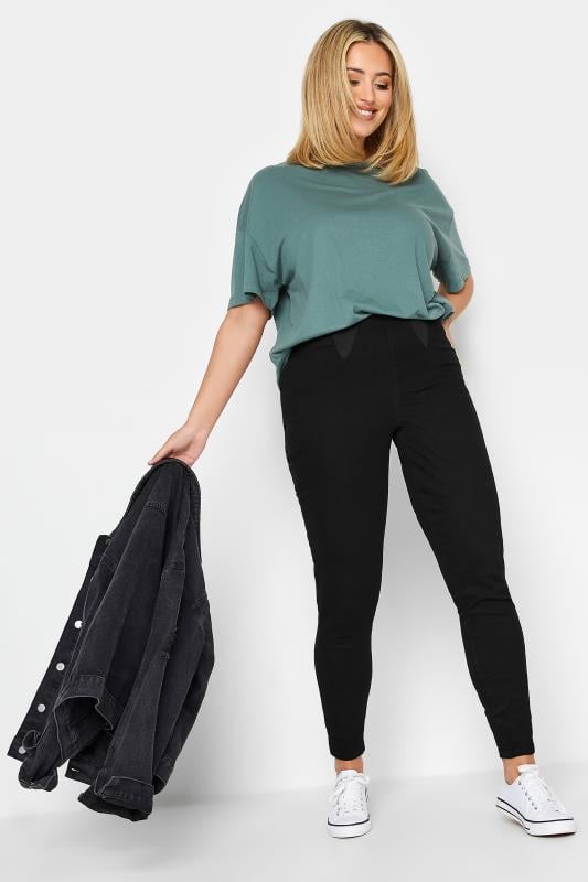 Evans YOURS Curve Bestseller Black Elasticated Insert Shaper Stretch Jeggings