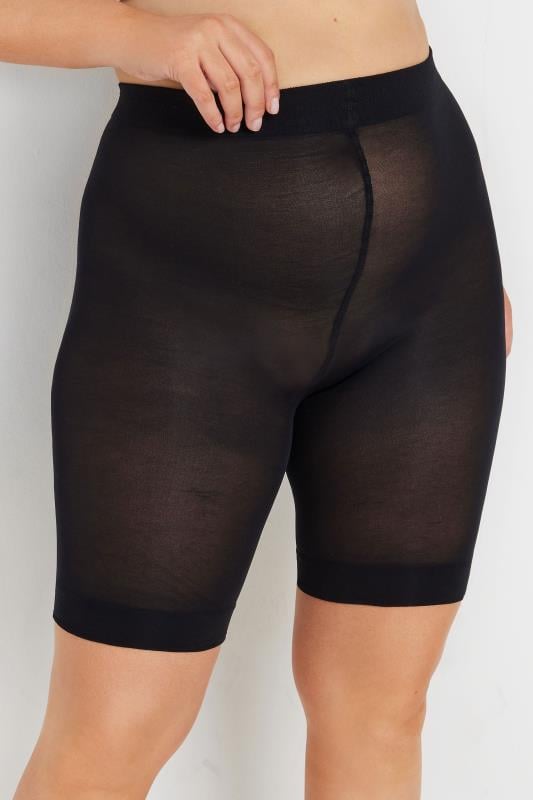 Evans YOURS Curve Black Anti Chafing High Waisted Shorts
