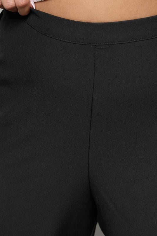 Evans YOURS Curve Black Elasticated Stretch Straight Leg Trousers