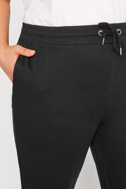 Evans YOURS Curve Black Straight Leg Stretch Joggers