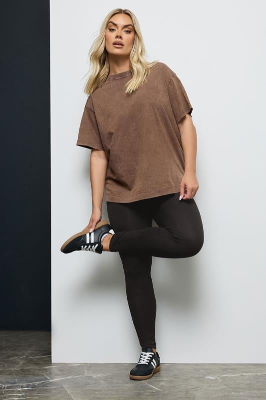 Evans YOURS Curve Black TUMMY CONTROL Soft Touch Stretch Leggings
