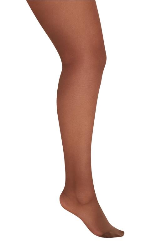 Evans YOURS Curve Chestnut Brown Sheer Luxury 30 Denier Tights