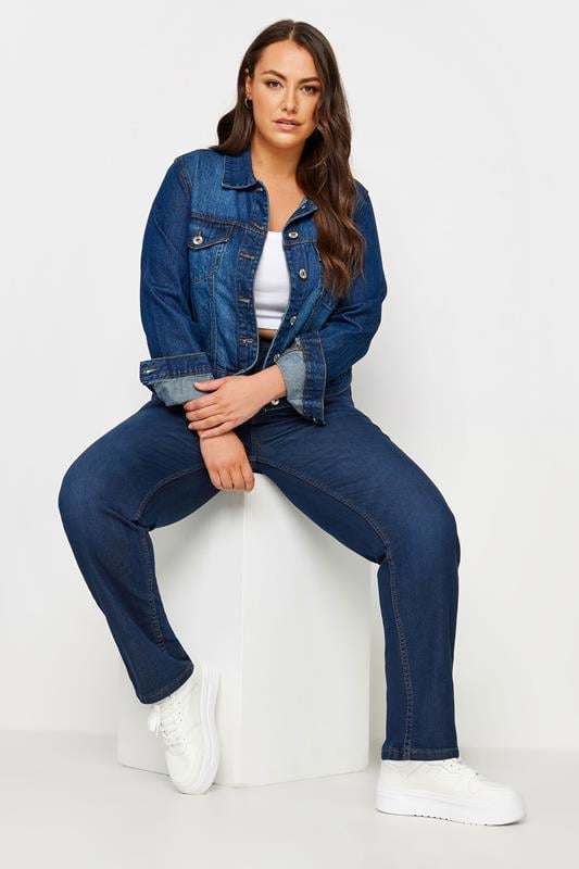 Evans YOURS Curve Indigo Blue Straight Leg RUBY Jeans