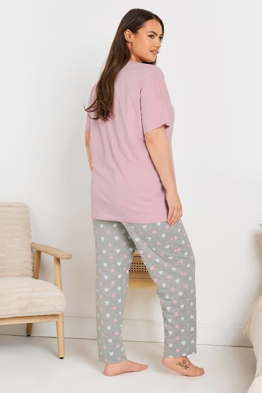 Evans YOURS Curve Pink Guinea Pig Wide Leg Pyjama Set