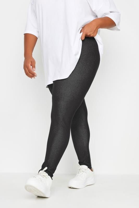 evans YOURS FOR GOOD Curve Black Jersey Stretch Jegging