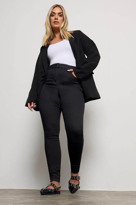 Evans YOURS FOR GOOD Curve Black Skinny Stretch AVA Jeans