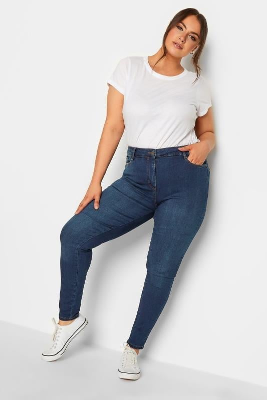 Evans YOURS FOR GOOD Curve Indigo Blue Skinny Stretch AVA Jeans