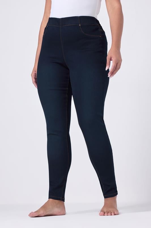 Evans YOURS FOR GOOD Curve Indigo Stretch Blue Pull On JENNY Jeggings