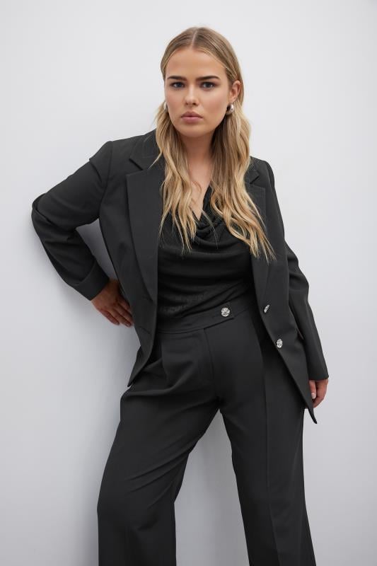 Evans YOURS LONDON Curve Black Tailored Suit Blazer