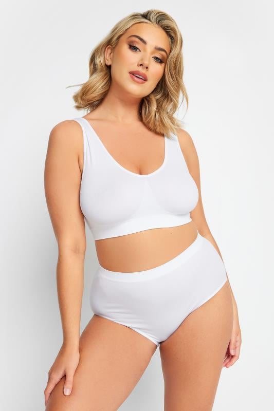 Evans YOURS White Seamless Non-Padded Non-Wired Bralette
