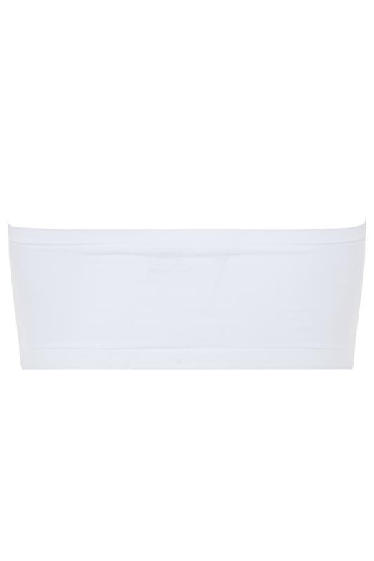 Evans YOURS White Seamless Padded Non-Wired Bandeau Bra